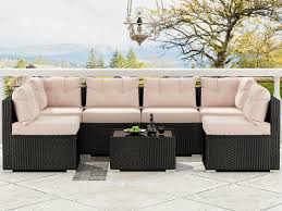 amolife 7pcs patio sofa set outdoor