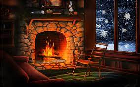 winter fireplace wallpapers top free