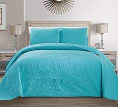 Solid Embossed Bedspread Bed