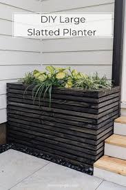 Diy Large Slatted Planter Plans Pine