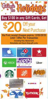 My favorite one stop shops: Expired Stop Shop Buy 100 3rd Party Gift Cards Get 20 Off Next Purchase Nov 8 28 Gc Galore