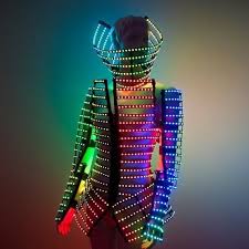 Rave Led Light Up Rainbow Cage Costume Outfit Fashion Clothing Shoes Accessories Costumesreenactmenttheater Light Up Clothes Festival Costumes Led Lights