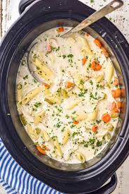 creamy crockpot en noodle soup