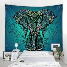 Mandala Elephant Tapestry Hippie