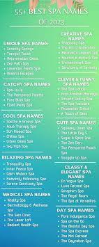 55 creative spa names for your business