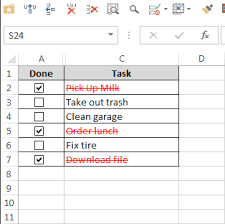 How To Create A Todo List In Excel With Checkboxes Conditional