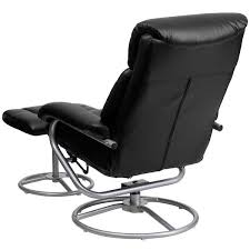 Black Leather Recliner And Ottoman