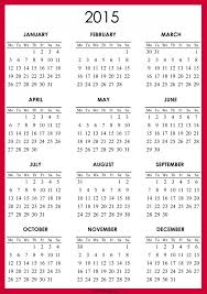 Free 12 Month Calendar Template 2015 Printable Calendar Template