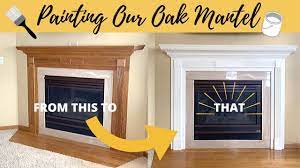how we painted our oak mantel channel