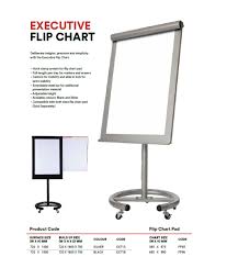 executive flip chart silver black 72cm