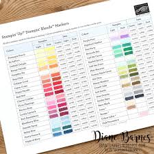 Colour Me Happy New Stampin Blends Colours Chart Start