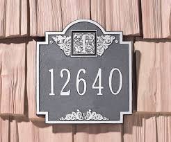 Address Sign With Initial Monogram