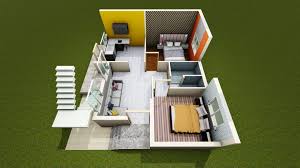 30x30 House Plan With Interior Cut