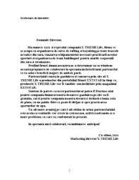 Cateva modele de scrisori de intentie generale sau specifice unor categorii de posturi pe care le puteti utiliza in crearea propriilor scrisori de intentie. Model Scrisoare Oficiala De Colaborare