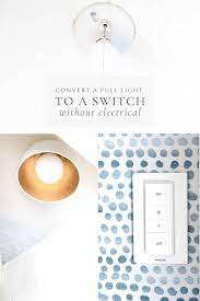 How to Turn a Pull Chain Light Fixture into a Switch | Julie Blanner