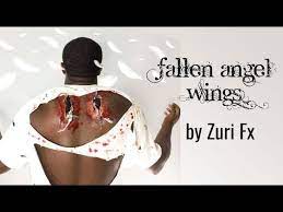 fallen angel ripped wings makeup by