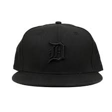 Detroit Tigers New Era 59fifty Fitted Black On Black Cap