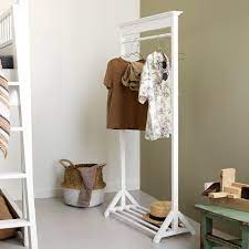 From front on this hanging rail looks like a simple mirror, yet tucked behind it is a handy rail where you can hang extra items of clothing. Oliver Furniture Children S Clothes Rail In White Oliver Furniture Cuckooland