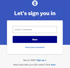 weight watchers login how to sign in