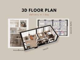 3d Floor Plan Rendering Upwork