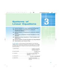 3 Systems Of Linear Equations