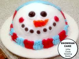 easy snowman face christmas cake