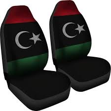 Libya Flag Car Seat Covers Grunge Style