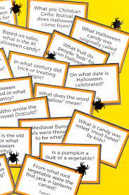 Squash the pumpkin flat and sli. Free Printable Halloween Trivia Hey Let S Make Stuff