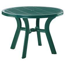 truva round plastic garden table sst