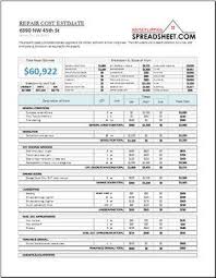 Repair Cost Calculator House Flipping Spreadsheet Remodel