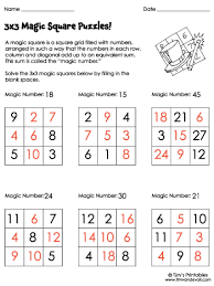 Magic Squares Worksheet Tim S Printables