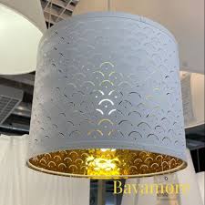 Ikea Nymo Lamp Shade Only White Brass