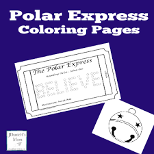 Trace of the words and coloring of the word. Polar Express Coloring Pages