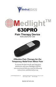 Medlight 630 Pro Near Infrared Light Therapy Device User Manual Manualzz