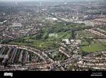 Aerial view north of Muswell Hill Golf Course Recreation Ground ...