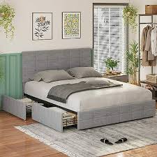 queen size bed frame storage bed with 4