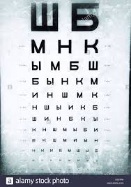 Eye Test Chart In Russian Stock Photo 310532856 Alamy