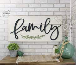 Large Family Sign Wooden Shiplap Sign
