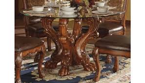 dresden round glass top table set