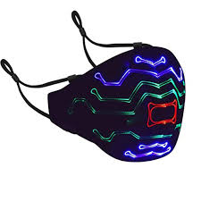 Leadleds Led Light Up Face Mask Sound Active 3 Color Lights Etsy