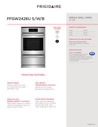 Frigidaire Ffgw2426us Wall Oven