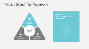 Round Point Flat Triangle Powerpoint Diagram