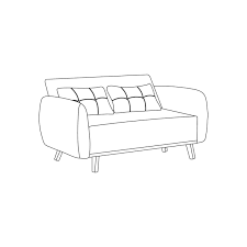 Simple Linear Icon Of Sofa Bed