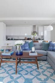 blue and gray in your living room