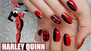harley quinn nail art design cosplay