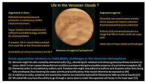 for life in the venusian clouds
