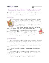 interate short stories a paper