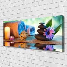 Canvas Wall Art Candles Stones Flower