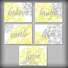 teal gray yellow wall art picture