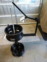 my homemade tire changing stand and